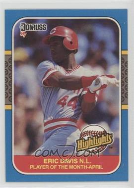 1987 Donruss Highlights - [Base] #3 - Eric Davis