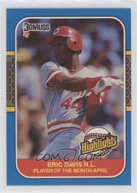 1987 Donruss Highlights - [Base] #3 - Eric Davis