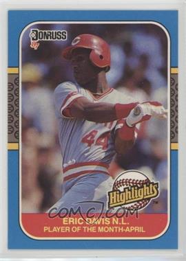 1987 Donruss Highlights - [Base] #3 - Eric Davis