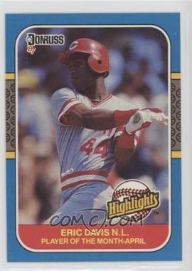 1987 Donruss Highlights - [Base] #3 - Eric Davis