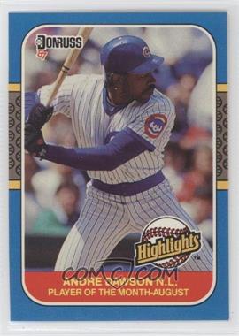 1987 Donruss Highlights - [Base] #31 - Andre Dawson