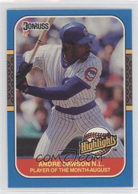 1987 Donruss Highlights - [Base] #31 - Andre Dawson