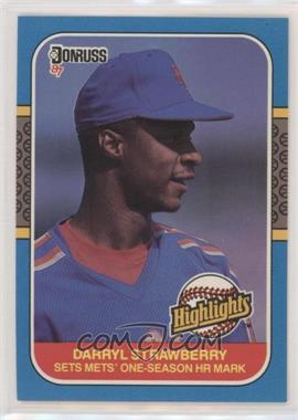 1987 Donruss Highlights - [Base] #42 - Darryl Strawberry