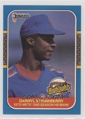 1987 Donruss Highlights - [Base] #42 - Darryl Strawberry