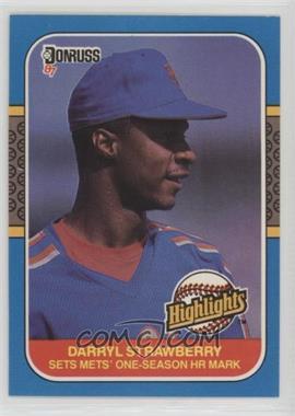 1987 Donruss Highlights - [Base] #42 - Darryl Strawberry