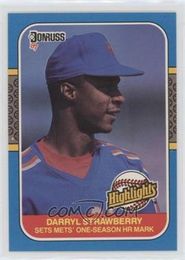 1987 Donruss Highlights - [Base] #42 - Darryl Strawberry