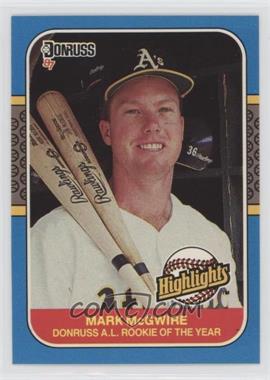 1987 Donruss Highlights - [Base] #54 - Mark McGwire