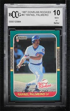 1987 Donruss The Rookies - Box Set [Base] #47 - Rafael Palmeiro [BCCG 10 Mint or Better]