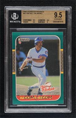 1987 Donruss The Rookies - Box Set [Base] #47 - Rafael Palmeiro [BGS 9.5 GEM MINT]