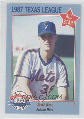 1987 Feder Texas League All Stars - [Base] #29 - David West
