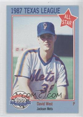 1987 Feder Texas League All Stars - [Base] #29 - David West