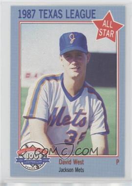 1987 Feder Texas League All Stars - [Base] #29 - David West