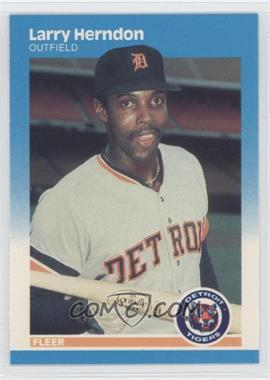 1987 Fleer - [Base] - Factory Set Glossy #154 - Larry Herndon