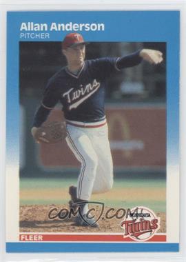 1987 Fleer - [Base] - Factory Set Glossy #533 - Allan Anderson