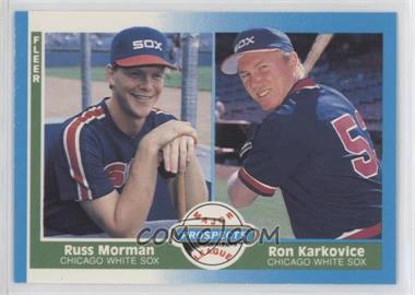 1987 Fleer - [Base] - Factory Set Glossy #645 - Russ Morman, Ron Karkovice [EX to NM]