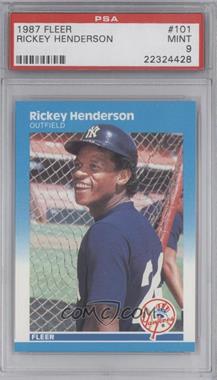 1987 Fleer - [Base] #101 - Rickey Henderson [PSA 9 MINT]