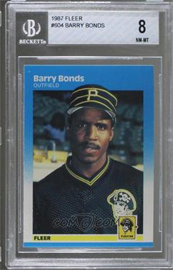 1987 Fleer - [Base] #604 - Barry Bonds [BGS 8 NM‑MT]