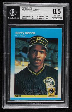 1987 Fleer - [Base] #604 - Barry Bonds [BGS 8.5 NM‑MT+]