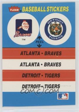 1987 Fleer - Team Stickers Inserts #_ABDT - Atlanta Braves, Detroit Tigers