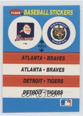 1987 Fleer - Team Stickers Inserts #_ABDT - Atlanta Braves, Detroit Tigers