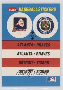 1987 Fleer - Team Stickers Inserts #_ABDT - Atlanta Braves, Detroit Tigers