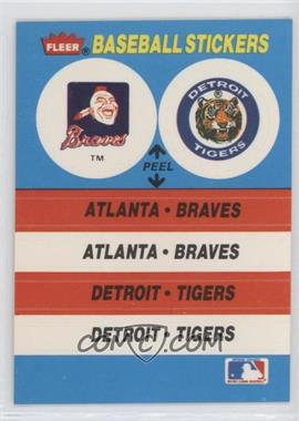 1987 Fleer - Team Stickers Inserts #_ABDT - Atlanta Braves, Detroit Tigers