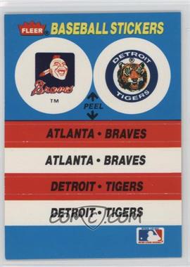 1987 Fleer - Team Stickers Inserts #_ABDT - Atlanta Braves, Detroit Tigers