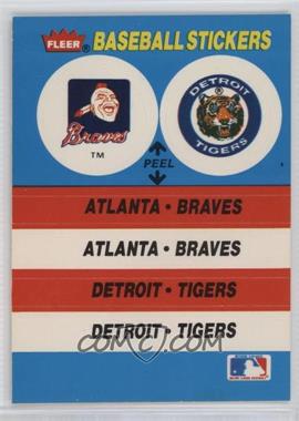 1987 Fleer - Team Stickers Inserts #_ABDT - Atlanta Braves, Detroit Tigers