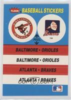 Baltimore Orioles, Atlanta Braves, St. Louis Cardinals