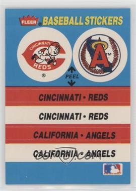 1987 Fleer - Team Stickers Inserts #_CRCA - Cincinnati Reds, California Angels