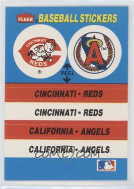 1987 Fleer - Team Stickers Inserts #_CRCA - Cincinnati Reds, California Angels