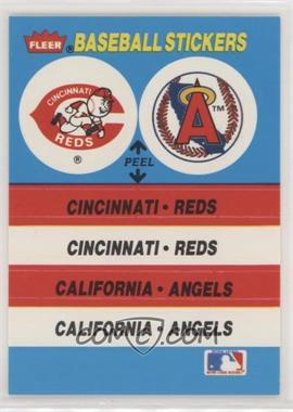 1987 Fleer - Team Stickers Inserts #_CRCA - Cincinnati Reds, California Angels