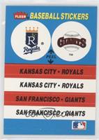 Kansas City Royals (KC Royals) Team, San Francisco Giants Team