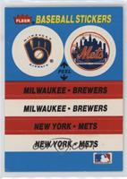 Milwaukee Brewers Team, New York Mets Team [Good to VG‑EX]