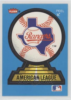 1987 Fleer - Team Stickers Inserts #_TERA - Texas Rangers