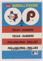 Texas Rangers Team, Philadelphia Phillies Team