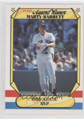 1987 Fleer Award Winners - Box Set [Base] #1 - Marty Barrett