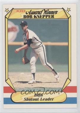 1987 Fleer Award Winners - Box Set [Base] #20 - Bob Knepper