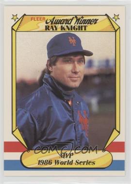 1987 Fleer Award Winners - Box Set [Base] #21 - Ray Knight