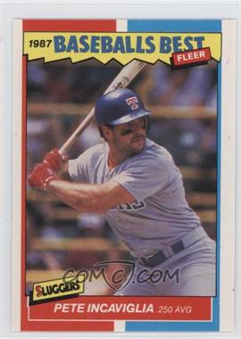 1987 Fleer Baseball's Best Sluggers vs. Pitchers - Box Set [Base] #21 - Pete Incaviglia