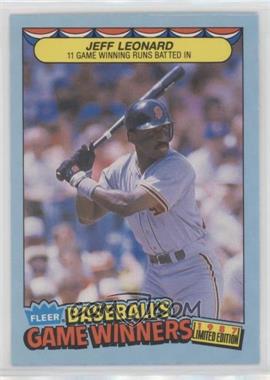 1987 Fleer Limited Edition Baseball's Game Winners - Box Set [Base] #25 - Jeffrey Leonard