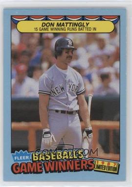 1987 Fleer Limited Edition Baseball's Game Winners - Box Set [Base] #26 - Don Mattingly [EX to NM]