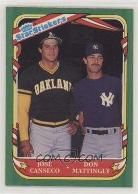 1987 Fleer Star Stickers - [Base] #131 - Jose Canseco, Don Mattingly