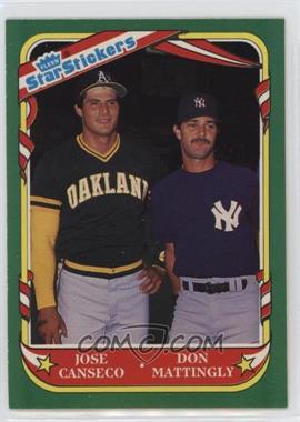 1987 Fleer Star Stickers - [Base] #131 - Jose Canseco, Don Mattingly