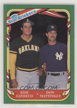 1987 Fleer Star Stickers - [Base] #131 - Jose Canseco, Don Mattingly