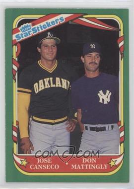 1987 Fleer Star Stickers - [Base] #131 - Jose Canseco, Don Mattingly