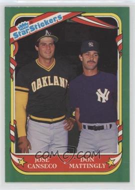 1987 Fleer Star Stickers - [Base] #131 - Jose Canseco, Don Mattingly