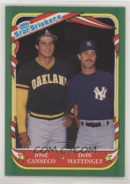 1987 Fleer Star Stickers - [Base] #131 - Jose Canseco, Don Mattingly