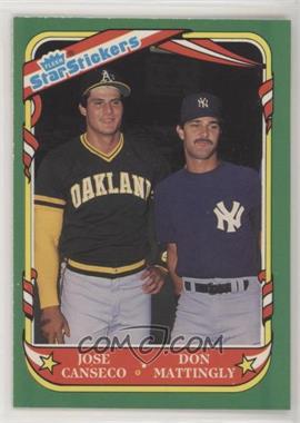 1987 Fleer Star Stickers - [Base] #131 - Jose Canseco, Don Mattingly