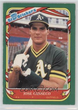 1987 Fleer Star Stickers - [Base] #19 - Jose Canseco